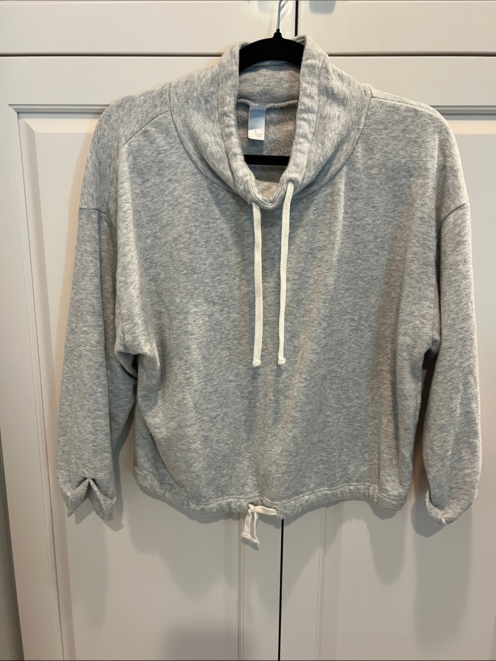 Alternative Light Gray Turtleneck Drawstring Sweater large but fits medium.